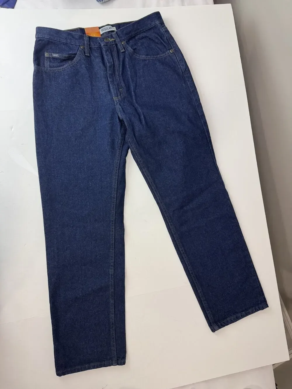 2015 Lee Regular Fit Jeans Straight Leg Men's 33 * 30 Dark Wash Cotton Mexico